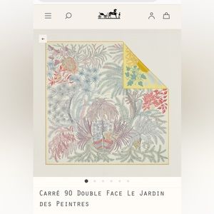 Carré 90 Double Face Le Jardin des Peintres scarf - Hermes - new in box